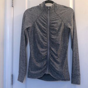 Athleta S Gray Zip-up Hoodie